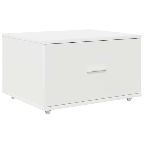 vidaXL Armadio con cassetti su Ruote Bianco 55x45x33.5 cm Legno ingegnerizzato