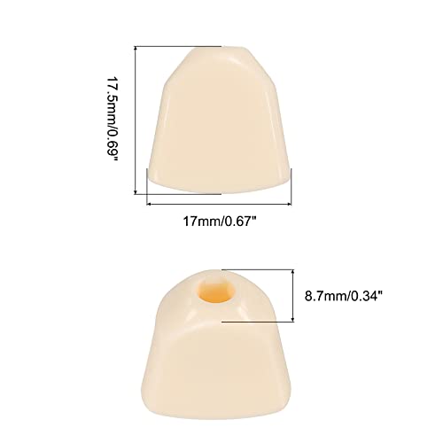 PATIKIL Guitar Tuning Nail Button Head Trapezoidal Acrylic Button for Electric/Folk/Acoustic Guitars with 6 Screws 12 Ferrules - Image 2