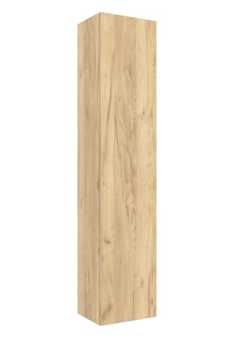 Salgar Columna de baño Bequia 100% montada de fábrica | Acabado Roble suspendida 1 Puerta Apertura Push y Cierre amortiguado