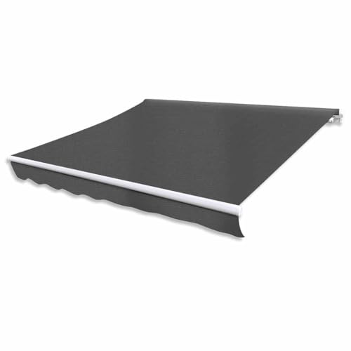 vidaXL Tenda da Sole Pieghevole Motorizzata 400cm Antracite Parasole Paravento