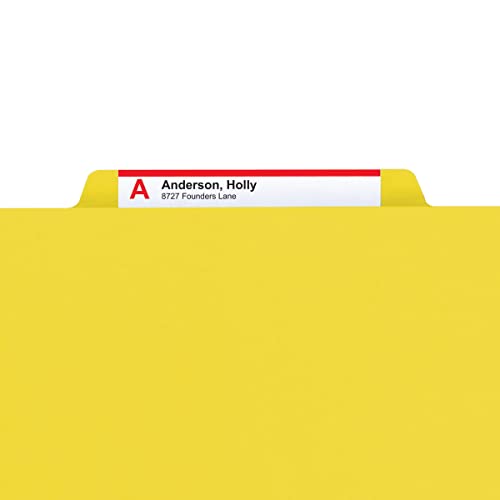 Smead Pressboard Fastener File Folder With Safeshield Fasteners, 2 Fasteners, 1/3-Cut Tab, 2" Expansion, Letter Size, Yellow, 25 Per Box (14939) #TOP2