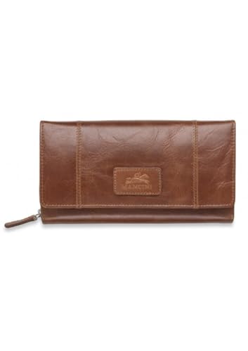 Mancini Casablanca Full Grain Leather RFID Secure Medium Clutch Wallet, Cognac One Size 8700300 cg