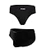 wirarpa Men's Underwear Modal Microfiber Briefs No Fly Covered Waistband Silky Touch Underpants 4 Pack Black,Medium