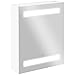 Produktbild HOMCOM LED Spiegelschrank 9 W Lichtspiegel Badezimmerschrank mit Spiegel Badschrank Badezimmerspiegel mit Touch Schalter Scharnier Soft-Close-Funktion Weiß 50 x 15 x 60cm