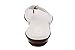 ITALIAN Shoemakers Aleena Low Wedge Open Toe Slip On Thong Sandals for Women White 8