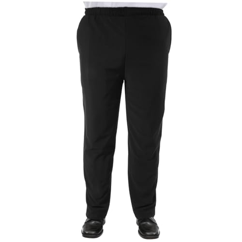 WEKADRIN Par Pantalones De Chef Transpirables Materiales Peligrosos Pantalón Ropa De Trabajo De Chef Amplio Servidor Chaqueta De Cocinero Hombres Pantalones De Servidor Negros Frío Black