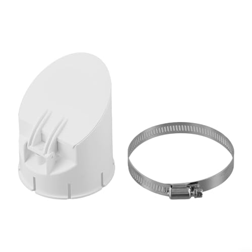Tapa de desagüe para piso de PVC con válvula automática antiolor para tubería de drenaje de 50-160 mm, tapa de desplazamiento rápido para baño, balcón, jardín y exterior, color blanco (50 mm) miniatura 3