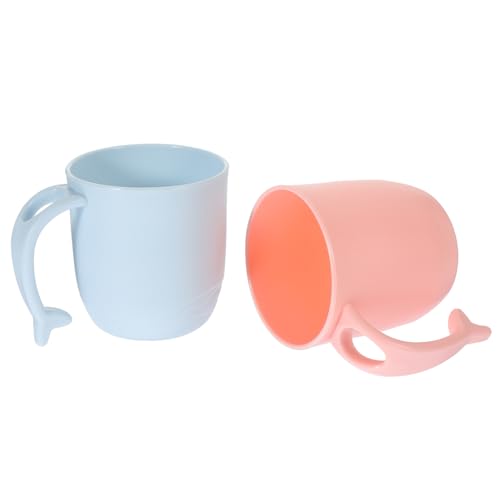 ULTECHNOVO 2Piezas Vasos para Enjuague Coloridos Tazas para Cepillos de Accesorios de Prácticos y Ergonómico y Superficie