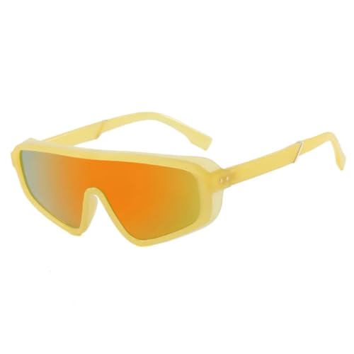 Lunettes de soleil surdimensionnées UV400 à monture bouclier une pièce protectrice