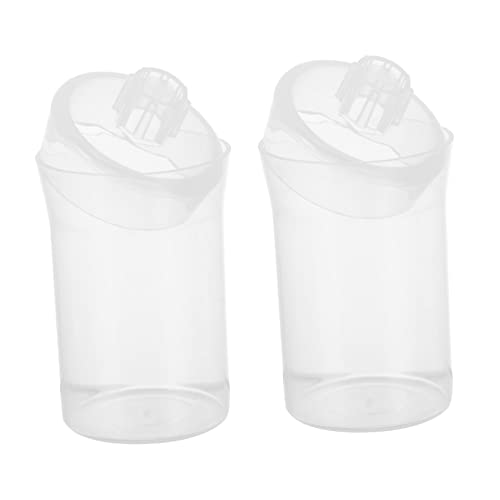 HOMOCONO 2pcs Weighing Bottle Wide Mouth Reagent Bottles Chemical Reagent for Lab Sample Sealing Bottle Liquid Storage Bottle Transparent Reagent Bottles Reagent Jar Water Storage Plastic