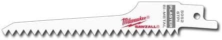 MILWAUKEE Super SAWZALL Blade 6T 5in Length (5PK) Part # 48-00-5052