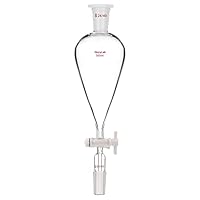 stonylab Scheidetrichter Glas, 500 ml Separatorentrichter mit PTFE-Absperrhahn Konischer Birnenförmiger Schwerwandiger Borosilikatglas Trenntrichter mit 24/40 Fugen