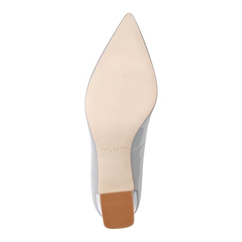 Marc Fisher LTD Women's Zala Pump, Light Grey Patent Leather, 83