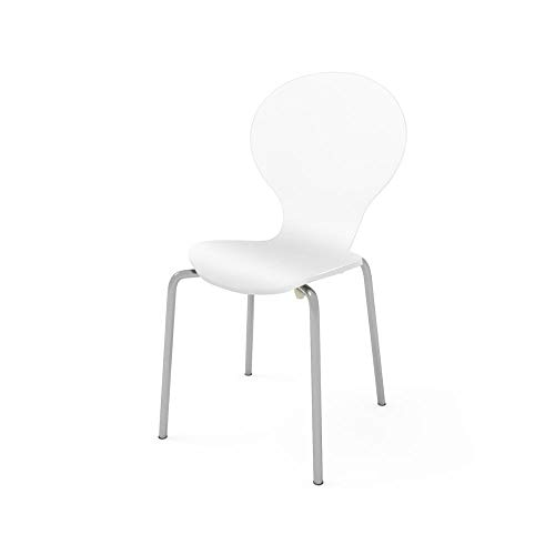 CADEIRA SHELL CROMADO/BRANCO 47X51X86H