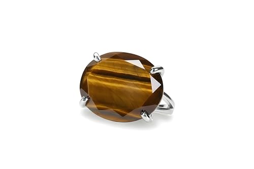 Bague Oeil de Tigre et argent pour femme le bijou de tous les jours au style rétro chic