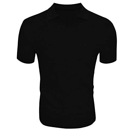 Polo ample pour homme coupe droite confortable doté d'une boutonnière