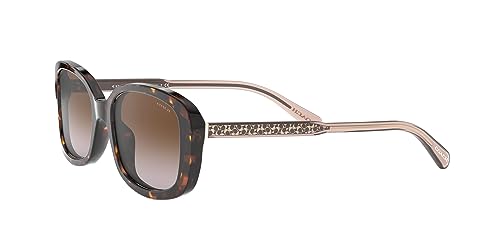 Coach HC8278 Sunglasses, Dark Tortoise/Brown Gradient, 53 mm3