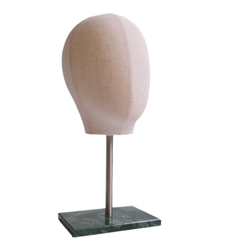 Soporte para pelucas y cabeza de estilismo en metal negro para sombreros
