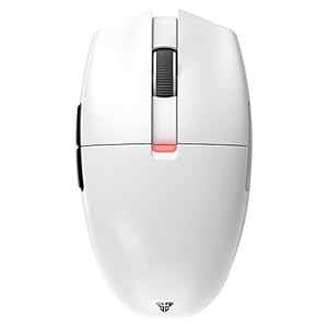 FANTECH ARIA XD7 Wireless Gaming Mouse Pixart 3395 Gaming Sensor 26000 DPI, HUANO Switches, Super Lightweight 59 Grams and Ambidextrous Egg Shape, 3 Mode Connectivity, White