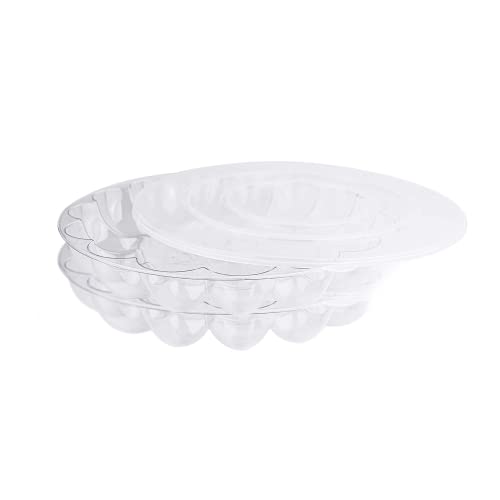 Pro Dispose Deviled Egg Tray Platter Egg Tray Devil Egg Carrier Holds 24 Eggs With Lid - 2 Pack #TOP1