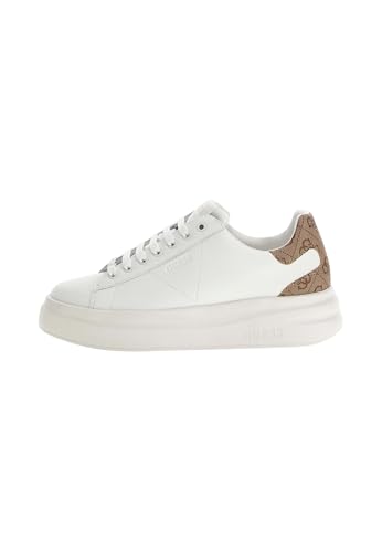 Guess Elbina Sneaker chaussure cupsole bicolore blanc beige en taille 35