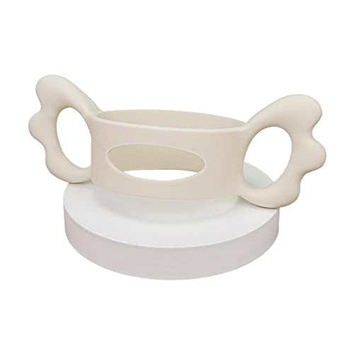 karonpeln 哺乳びん握り 赤ちゃん 哺乳びん ハンドル かわいい 翼 エンジェル 哺乳瓶ホルダー ソフトハンドル 持ちやすい 滑り止め 大口径 シリコン製 赤ちゃん 哺乳瓶アクセサリー (ベージュ)