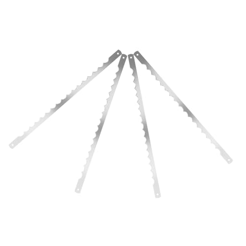 VILLCASE 4pièces Lames De Remplacement Inoxydable Pour Machine à Pain Tranchant Dentelé Lot De Coupe-facile Pour Tranches Fines Et Précises