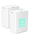 Cesun 2 Pack 4 Gallon Bathroom Trash Can with Lid, Small Automatic Trash Can, Touchless Motion Sensor Garbage Can, White Plastic Waste Basket for Bathroom, Bedroom, Toilet, Office, Rv