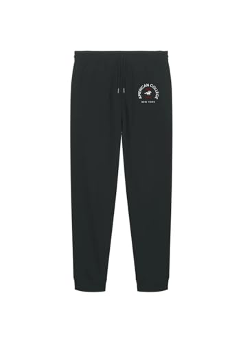 AMERICAN COLLEGE USA, Jogging, Hose, Leggings, Junge, Mädchen, Kurz, Eng Anliegend, Sportlich, Kinderbekleidung, Unisex, Modell ACS25JOG3 Black Größe 16A