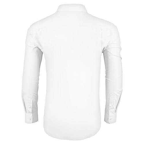 Men's Dress Shirt Regular Fit Long Sleeve Wrinkle-Resistant Business Formal Solid Button Down Shirts with Pocket2