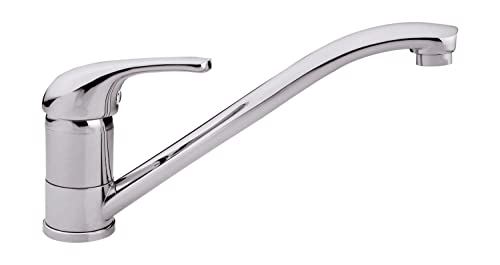 Preisvergleich Produktbild Calmwaters® Spültischarmatur Essential 3, Einhandmischer, langlebige Keramikkartusche, Hochdruckarmatur für die Küchen-Spüle, Luftsprudler, Schnell-Montage, Messingkern, Chrom, 12PZ2436