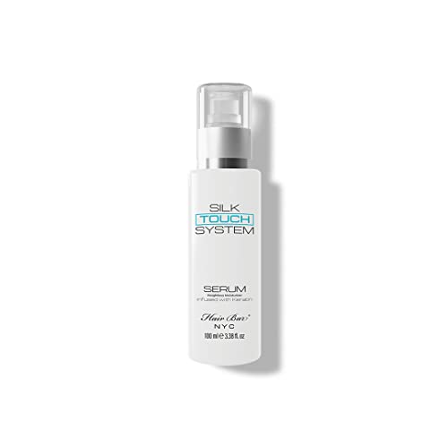 Hair Bar NYC Silk Touch System Serum 3.38oz - Reduces Frizz, Ideal for Chemically and, Infused with Marine Keratin & Biotin for Smoothing | Color-Treated Hair