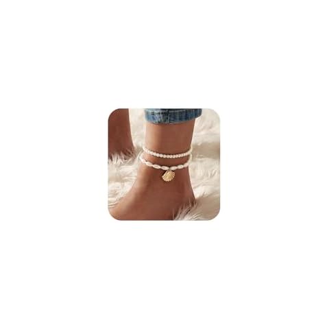 Prgislew Boho Pearl Anklet Set Cover