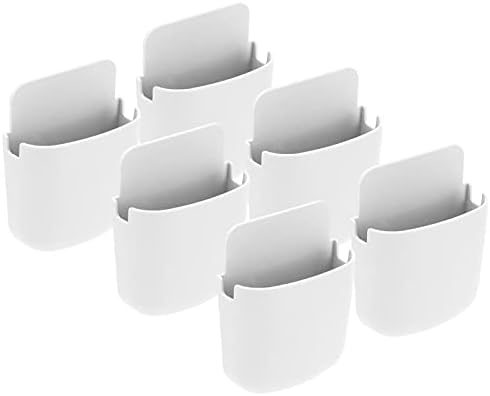 Remote Control Holder,Wall Mounted 6 Set Remote Control Holder Wall Mounted Phone Storage Box Organizer for Home Bedside School Use(White)