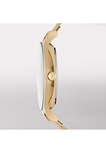 Skagen Anita Lille Uhr für Damen, Quarzwerk mit Edelstahl- oder Lederarmband, Goldton und Weiß, 30MM – Ansicht 3