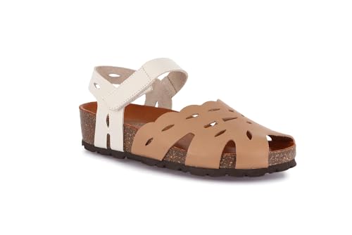 Sandale en cuir micro-perforé respirante et ergonomique Gauche SB1912