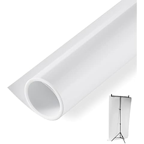 Meking 48X80 Inch PVC Backdrop Matte&Smooth PVC Background White Background Backdrop Paper for Product Video Photography Photo Studio Cover