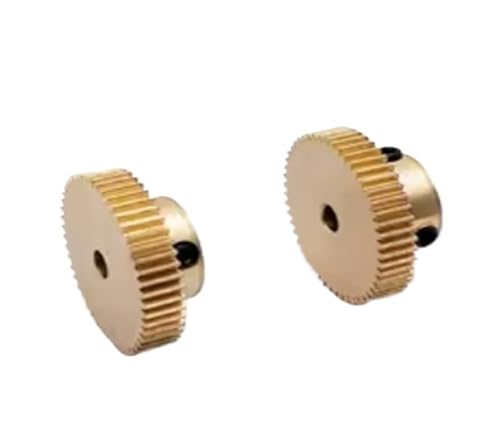 Bevel Gear Pinion Hardware Mechanical 2pcs 0.5M 36 37 38 39 40 41 42 43 44 45 46 47 48 49 50 Teeth Brass Step Spur Gear Bore 6mm(42 Teeth)