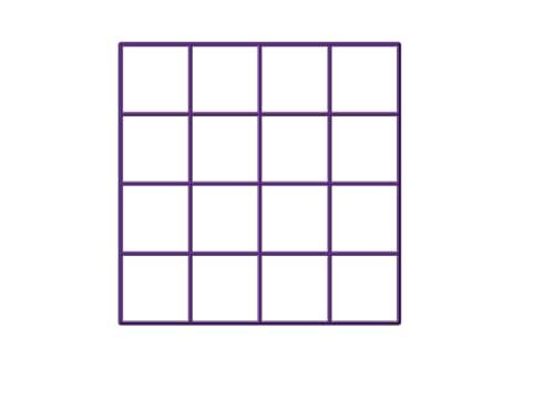 2.25" Squares x 16 Multi Cookie Cutter (9.3”x9.3”)
