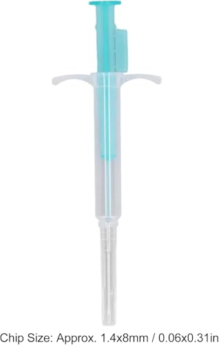 Haustier ID Microchip, tragbare leichte Haustier Microchip Implant Kit für Katzen Hunde Kaninchen Kuh Schwein Mikrochip Implantat Kit für die Verwaltung und Verfolgung von Tieren(1.4x8mm)