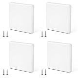 4 Stück Blindabdeckung Steckdose, Steckdosenabdeckung Weiß 8,6 X 8,6 cm, Blinddeckel Unterputzdose mit Schrauben, Blindabdeckung für ungenutzte Steckdosen oder Schalte