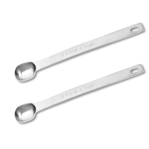 Giantree 1/4 Teelöffel Einzelmesslöffel aus Edelstahl 1,25 ml Teelöffel Rechteckige Einzelmesslöffel Rechteckige Messlöffel Mini Löffel...