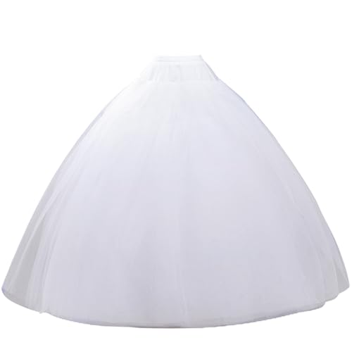 A-line Hoopless Petticoat Crinoline 6 layers And 8 layers Underskirt Slips Hoopless Petticoat for Wedding Dress