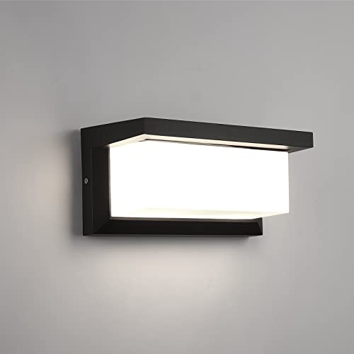 Image of Outdoor Wall Lights, Black Wall Sconce Ip65 Waterproof Outdoor Light Fixtures Wall Mount Outside Lights for House Garden Front Bathroom Garage (B1063-6500K-1Pack)