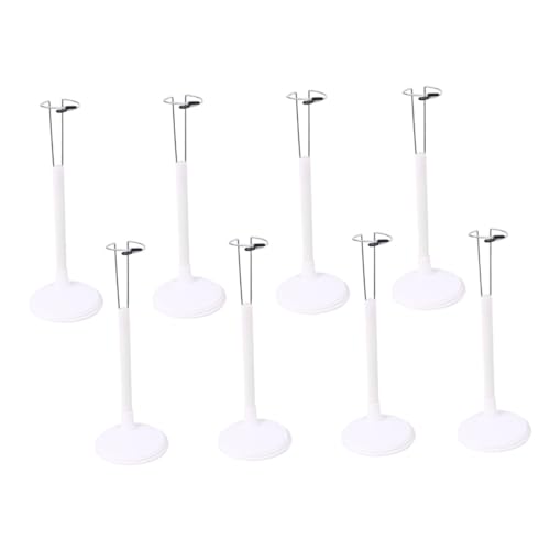 Gogogmee 8Pcs Doll Stand Holder Stable Display Rack for Dolls Height for Showcasing Doll Figures Models and Accessories Shelves Tables