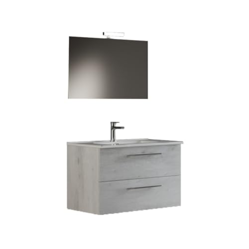 La composizione è completata dalla specchiera panoramica a filo lucido e dalla lampada Led cromata dal design contemporaneo. Dimensioni Specchiera: LARGHEZZA 98 CM - ALTEZZA 50 CM - PROFONDITA' 2 CM Dimensioni Lampada: LARGHEZZA 30 CM. Lavabo in ceramica dal design lineare e moderno dotato di ampia vasca squadrata. Profondità del pozzetto: 18 CM