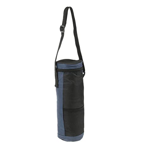 zalati Bottle Carry Bag Insulated Inner Keep Cool Warm with Strap for Drink Travel Picnic Carrier Tote - Blue