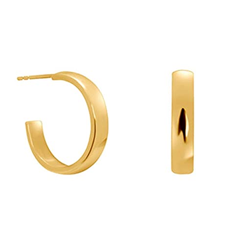 100% Sterling Silber Bolder Ohrringe für Frauen Stil Gold Farbe Piercing Ohrring Juwely Pendientes