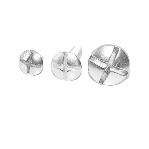 Large Head Round-Head Screws M5X10 Pack of 100 NF E 25-129 A2 Stainless Steel Low Head Double Slot, Packaging: 100 pieces - Image 2