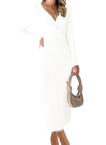 RAISECOM Womens Ribbed Knit Maxi Dresses Long...